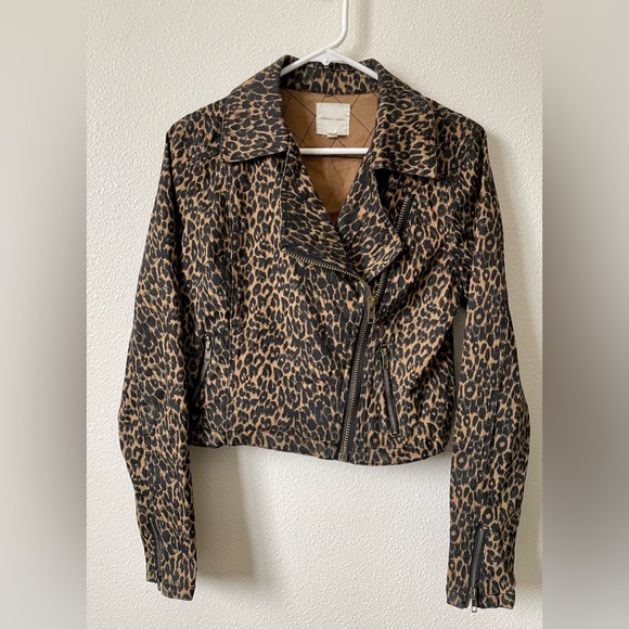 Silence + Noise Leopard Print Moro Jacket from Urban Outfitters - Picture 1 of 3